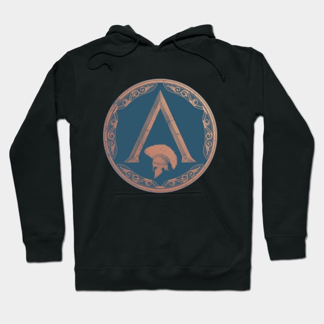 Spartan Shield Hoodie by NicGrayTees